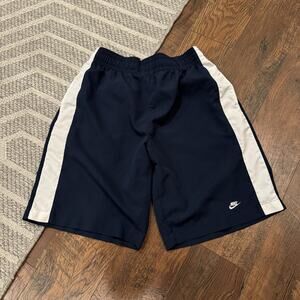 Vintage Nike Shorts Navy White Stripes Grey Tag Baggy Y2K 90s Gym Shorts Size L